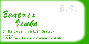 beatrix vinko business card